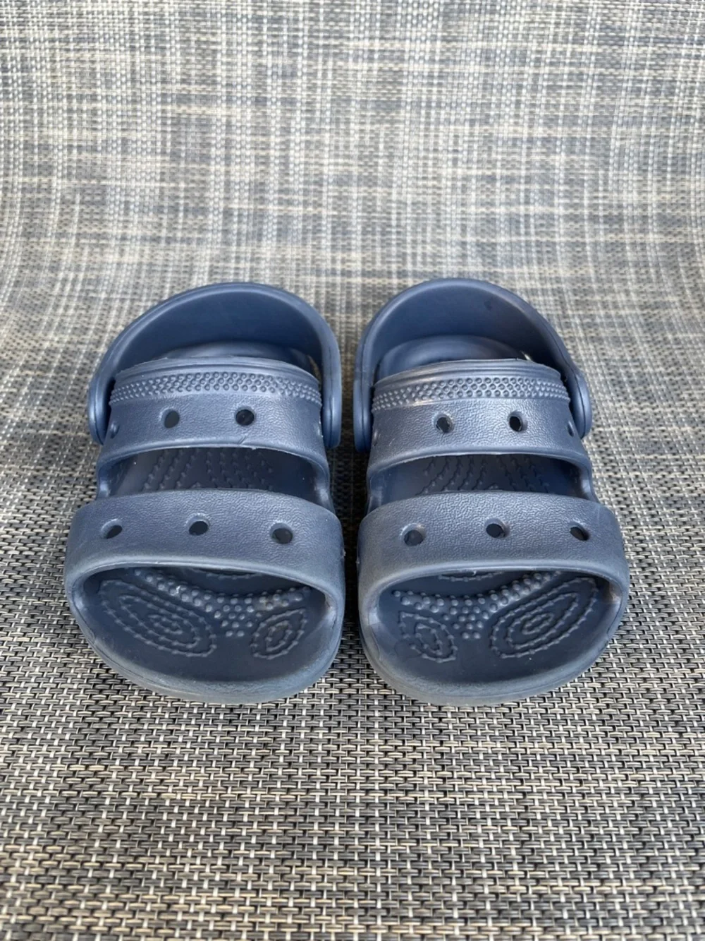 CROCS Easy-On Clogs sling back Sandals Navy Blue Summer Shoes infant size 5